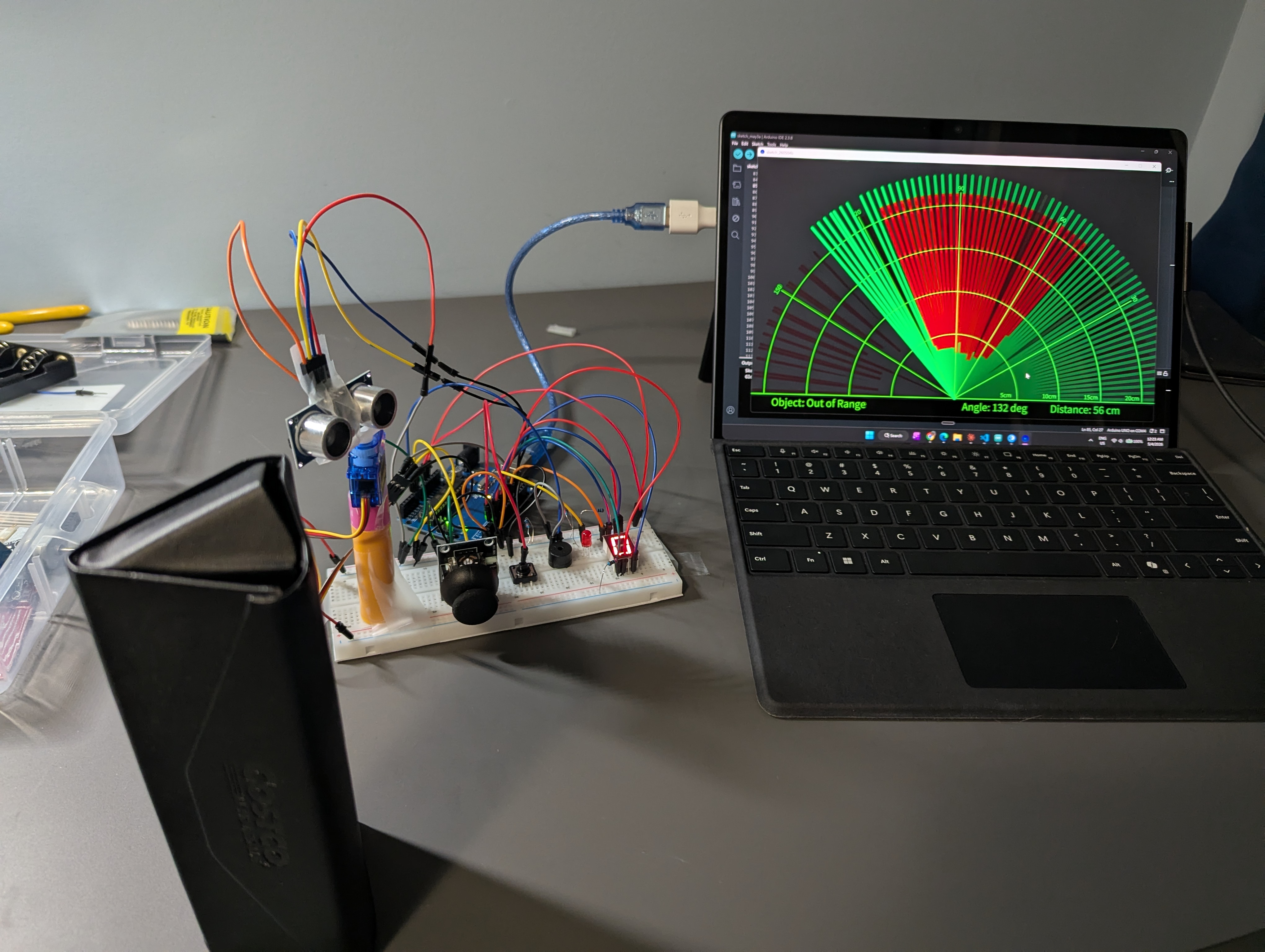Servo Sonar Radar with radar display